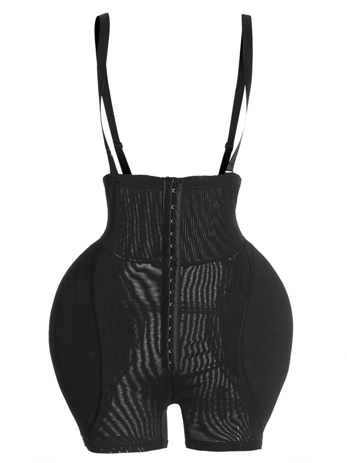 Hook-and-Eye Black Under-Bust Shaping Bodysuit