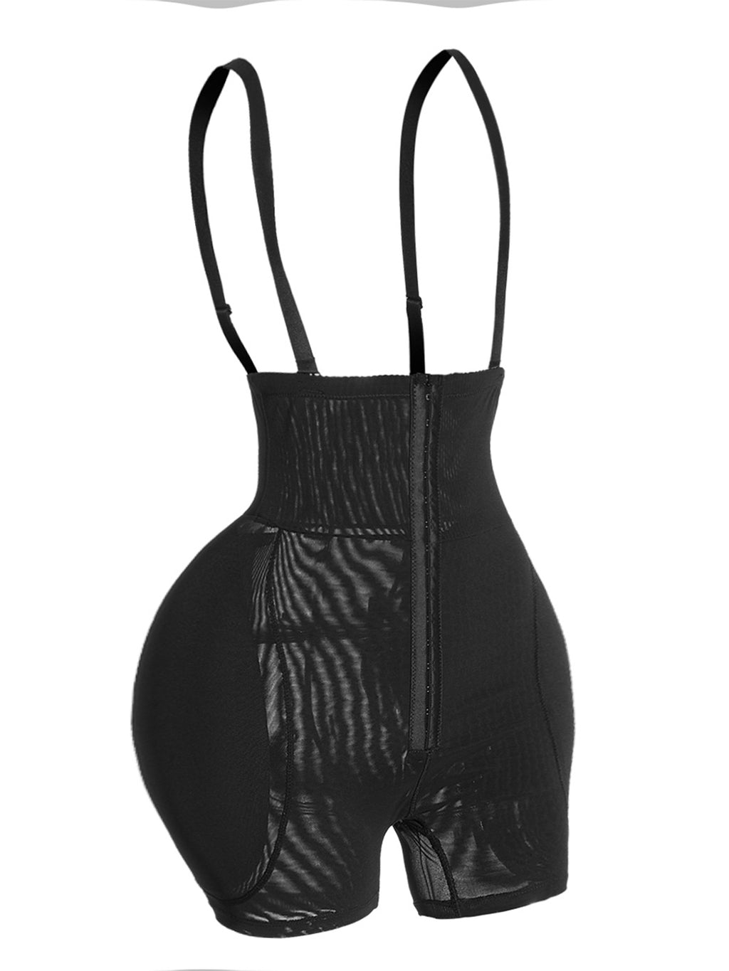 Hook-and-Eye Black Under-Bust Shaping Bodysuit