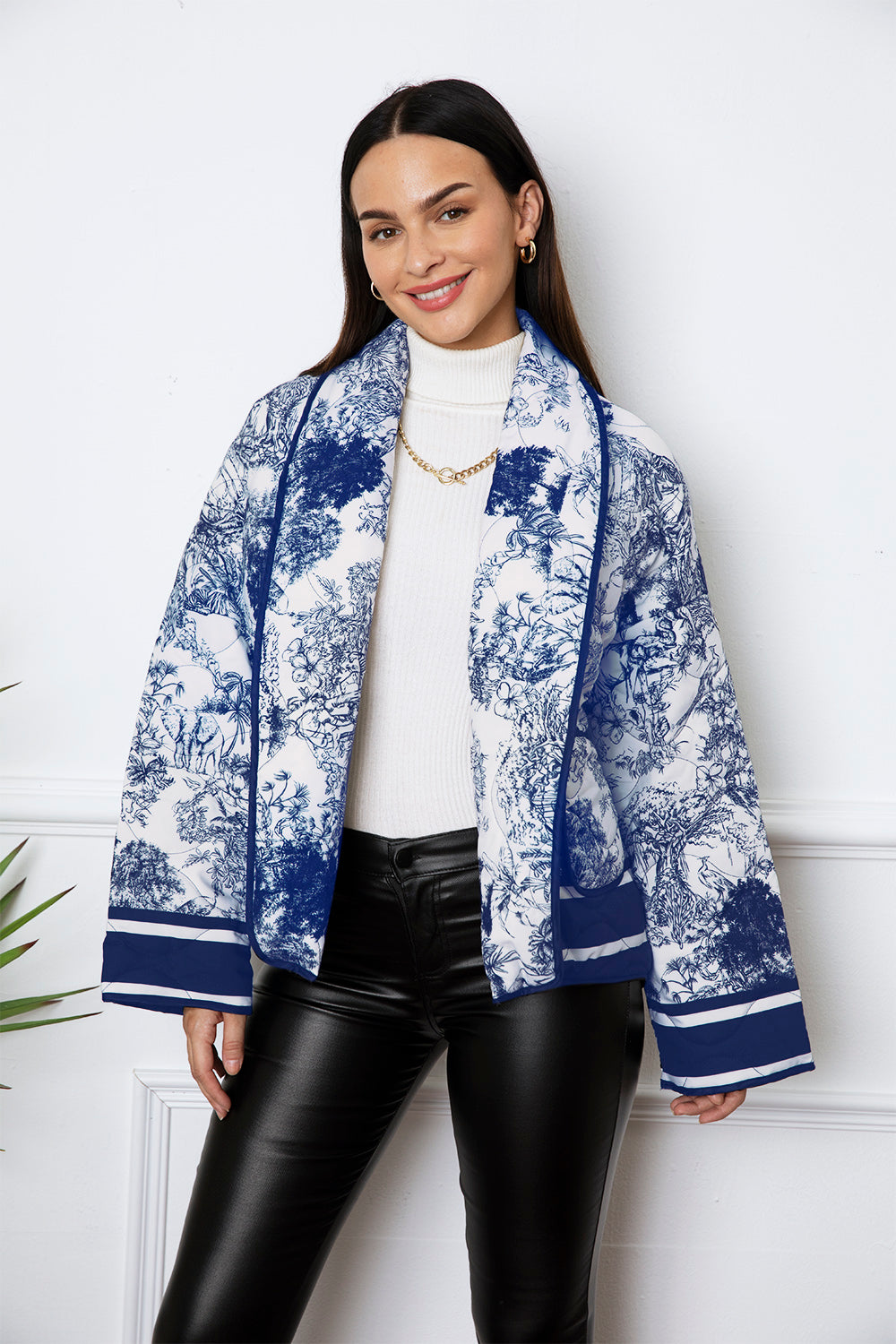 Para Winter Forest Printed Long Sleeve Jacket