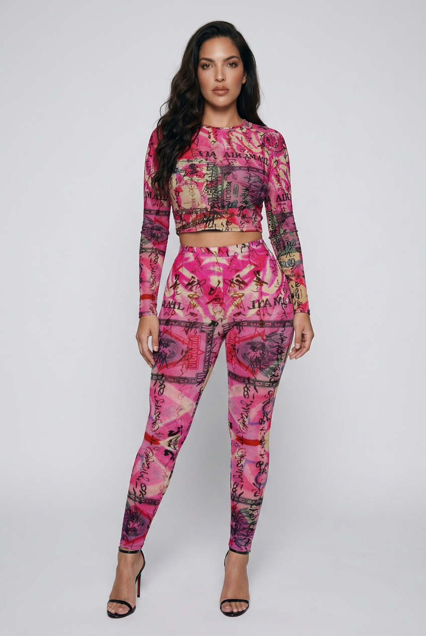 Bosse Pink Tokyo Crop Top