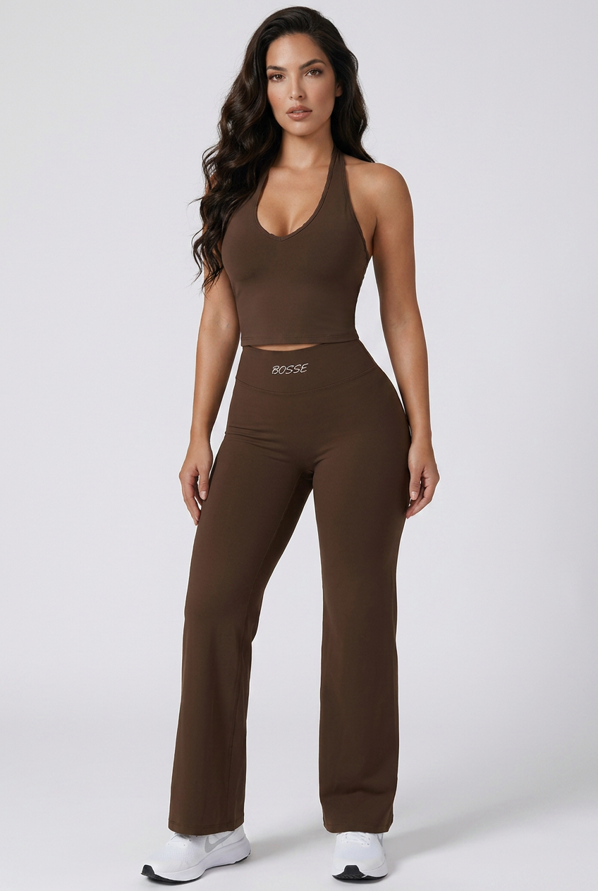 Bosse Sienna Halter V-Neck Yoga Tank Top