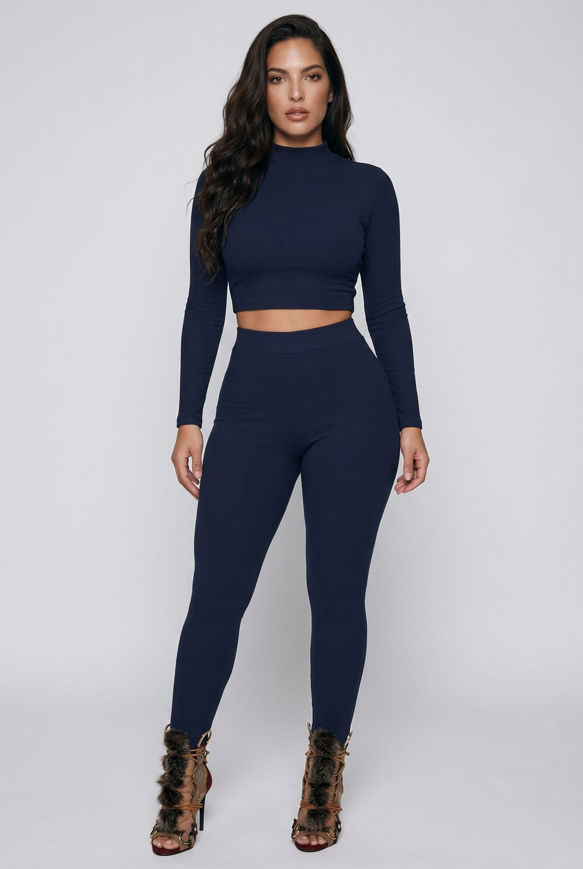 Megan Back to Basics High Waist Legging Set (3 Colors)