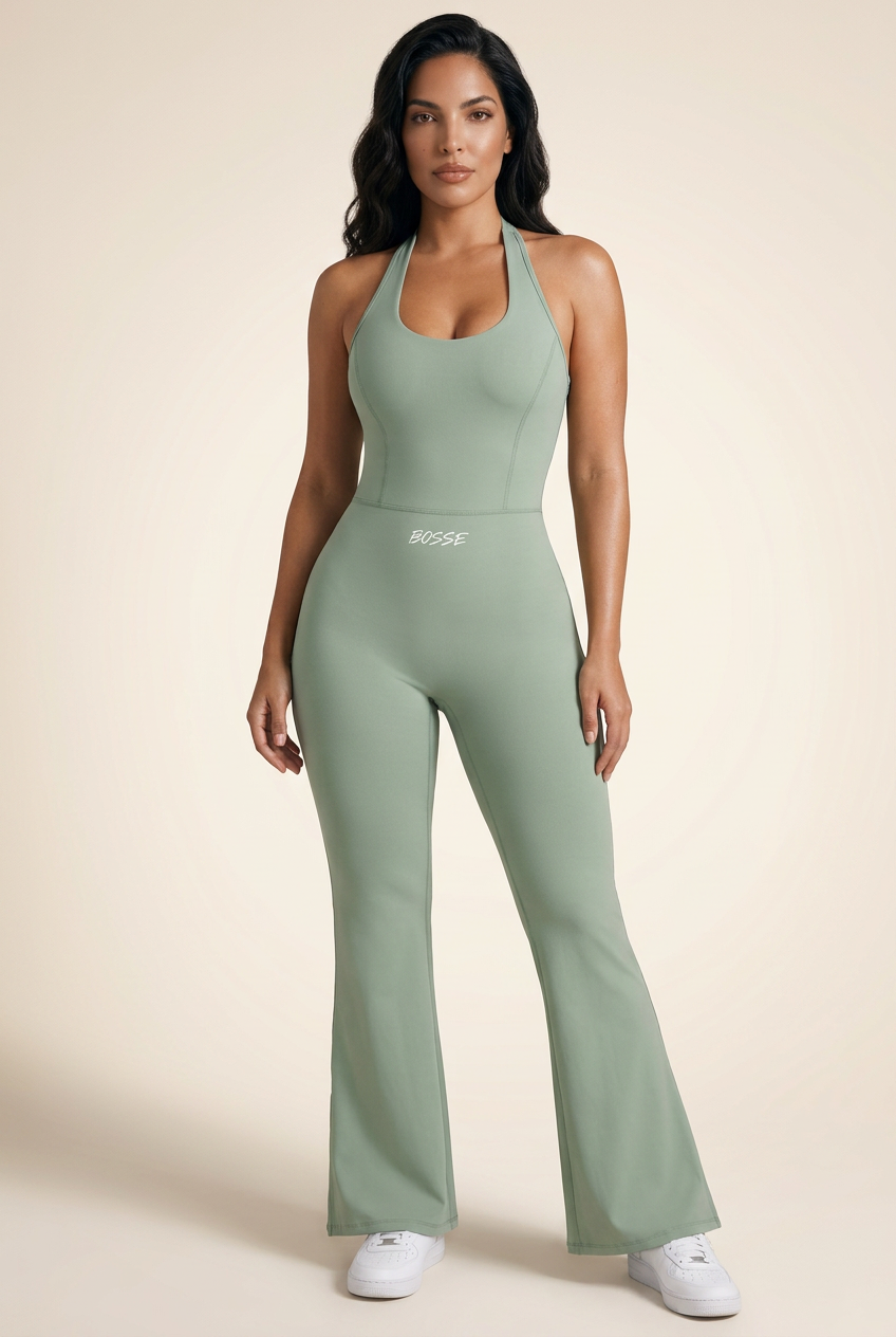 Bosse Signature Halter Flared Jumpsuit