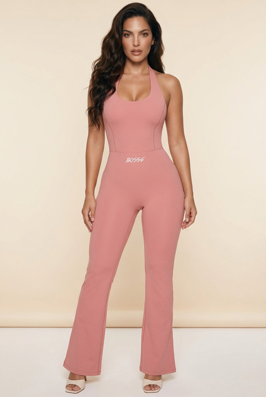 Bosse Signature Halter Flared Jumpsuit