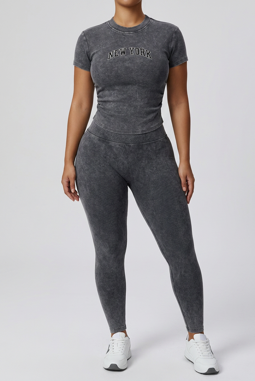 Vintage Washed Bodycon Cotton T-Shirt