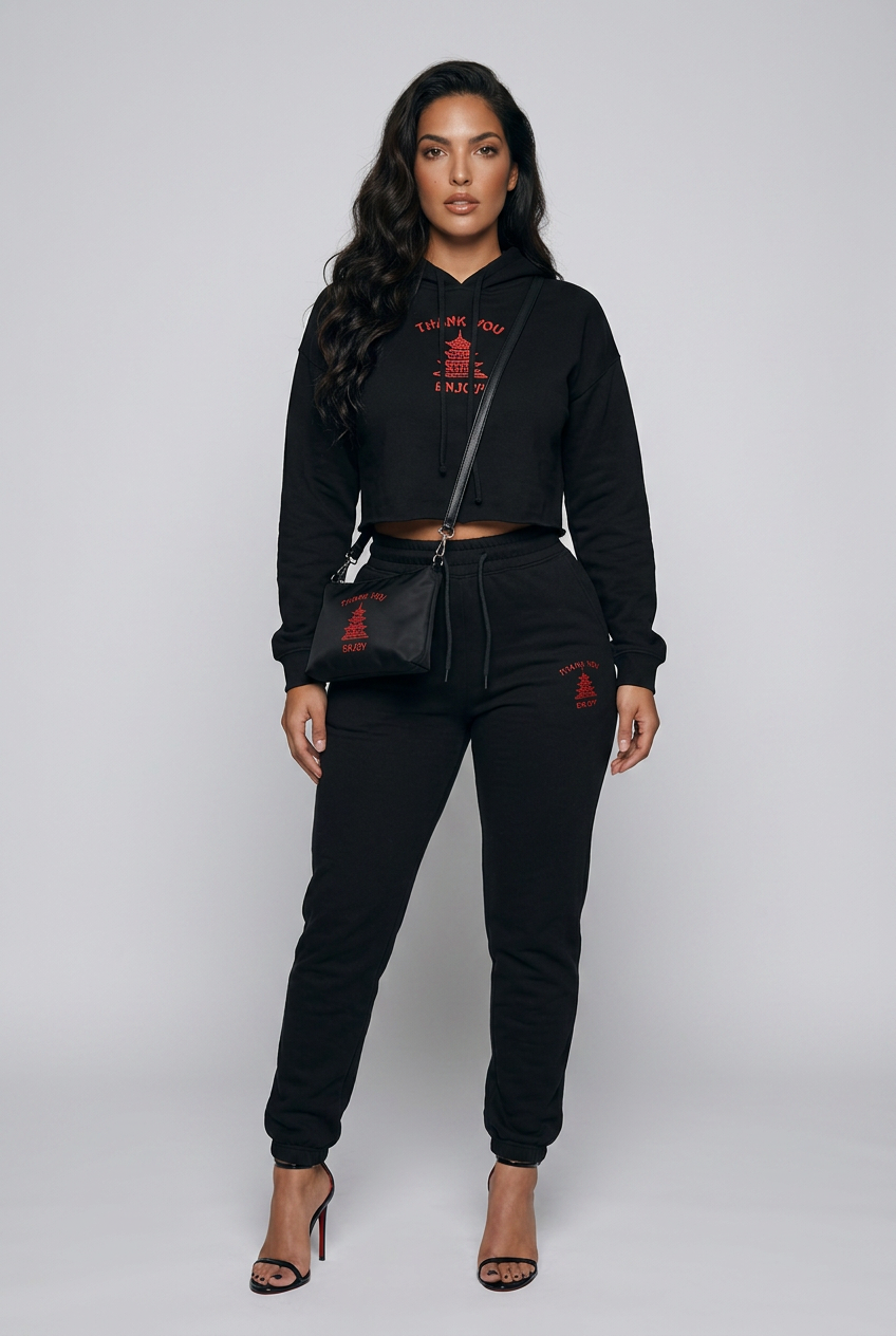 Bosse Thank You Enjoy Crop Hoodie