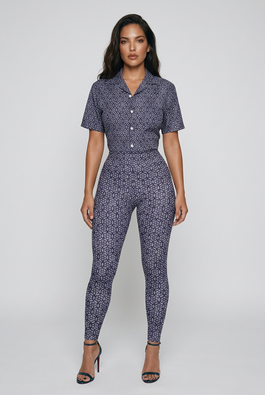 Bosse Blue Luxe Button Up Shirt