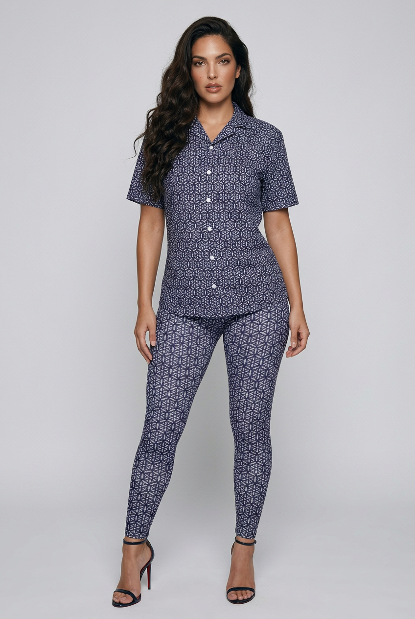 Bosse Blue Luxe Button Up Shirt