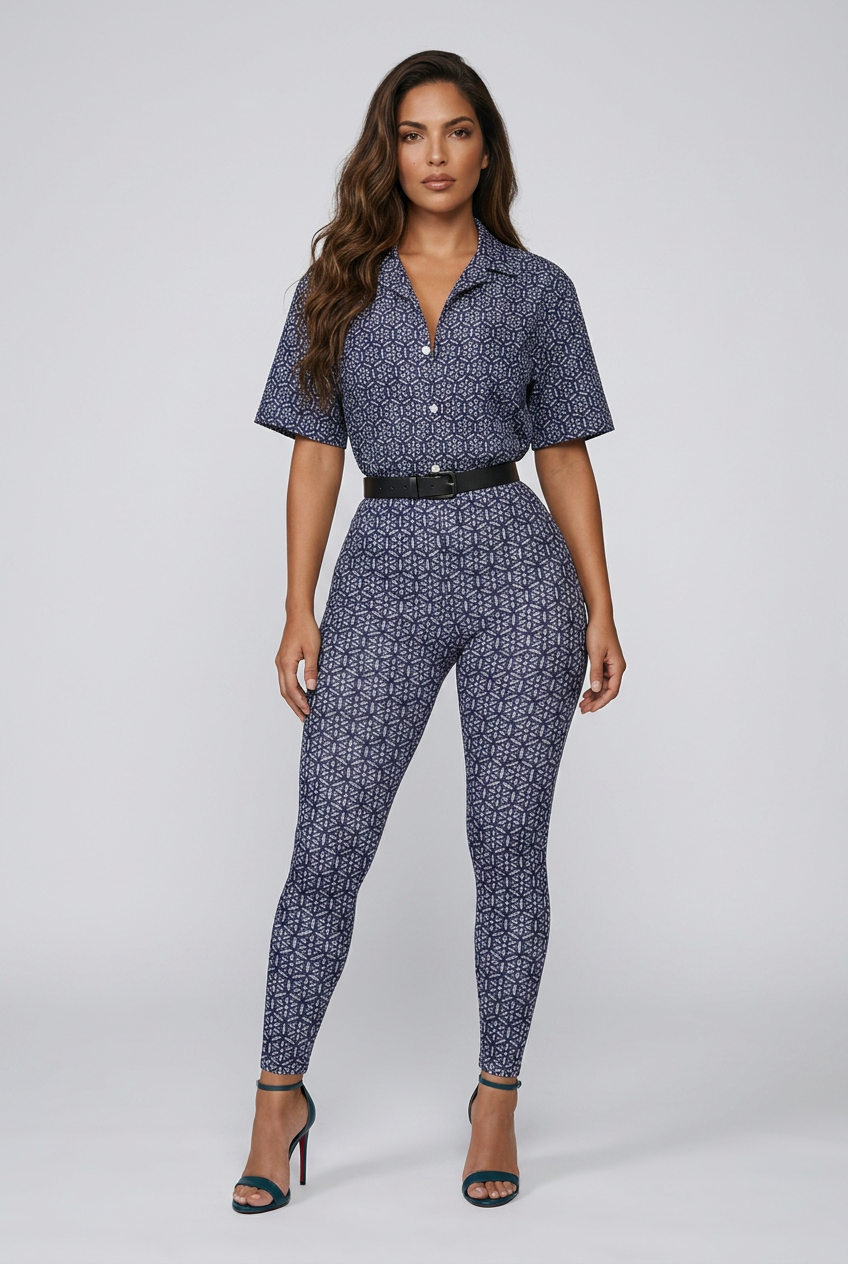 Bosse Blue Luxe Button Up Shirt