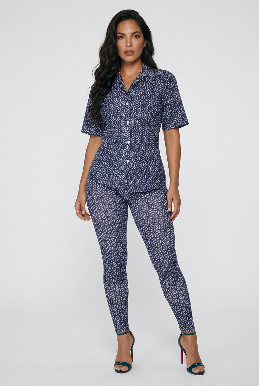 Bosse Blue Luxe Button Up Shirt