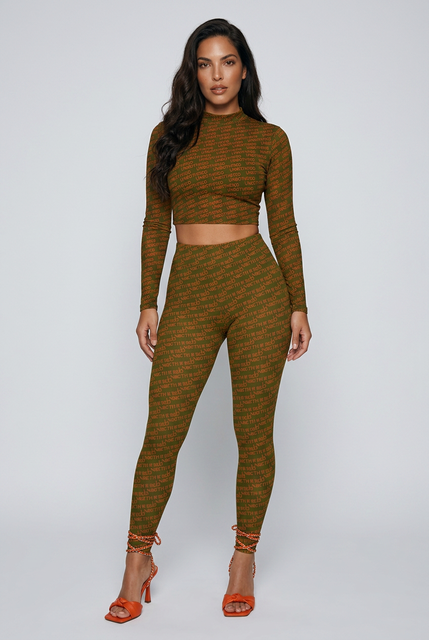 Bosse Unbothered Olive Long-sleeve Premium Crop Top