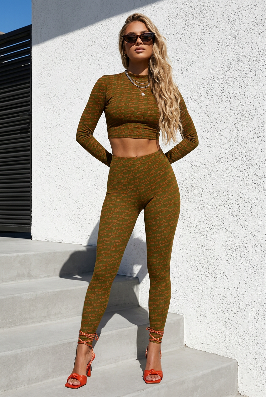 Bosse Unbothered Olive Premium Leggings