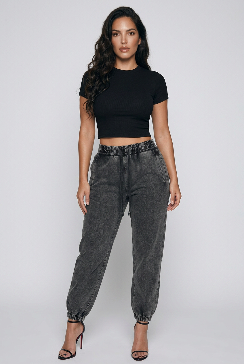 Snow Wash Jogged Sweatpants