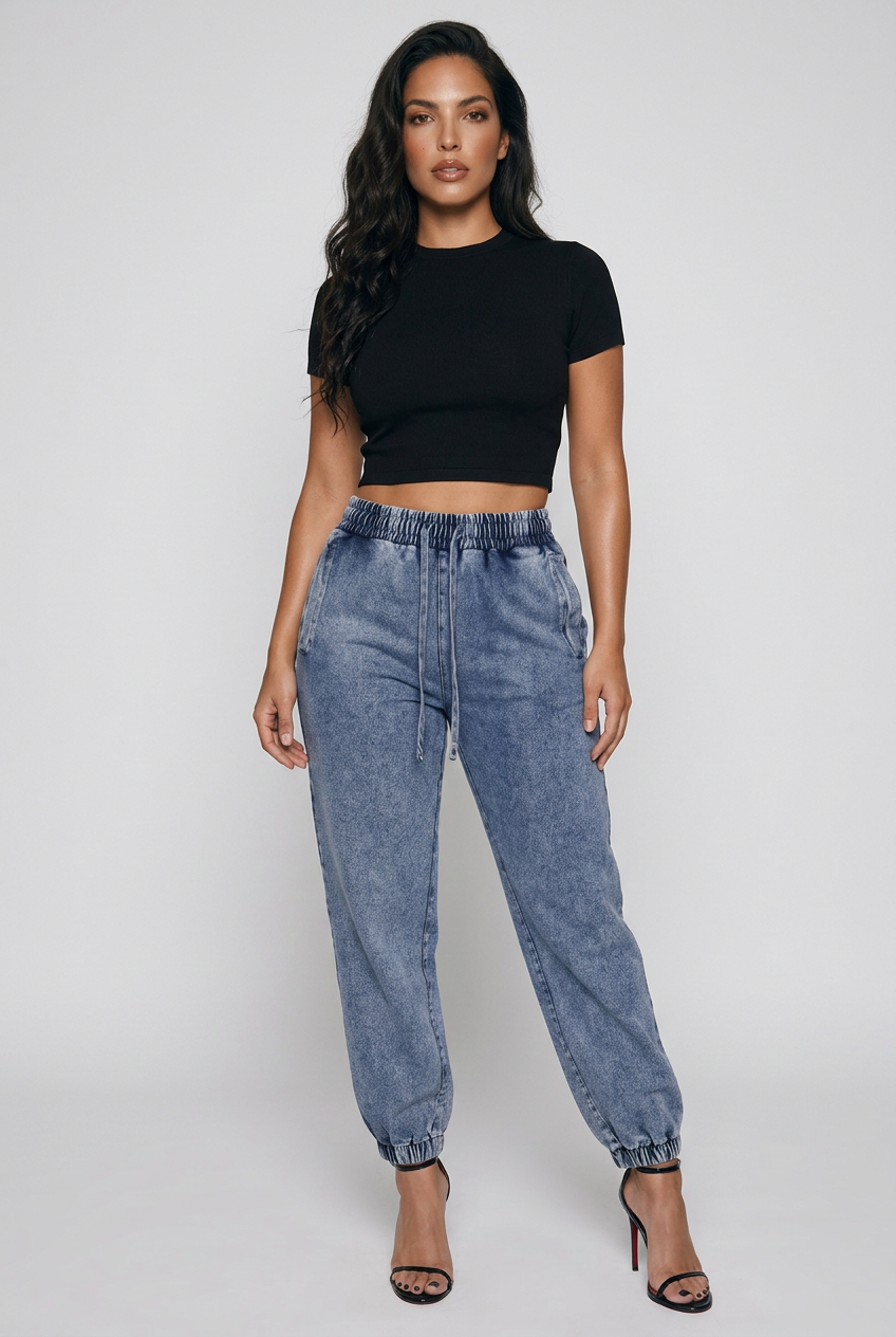 Snow Wash Jogged Sweatpants