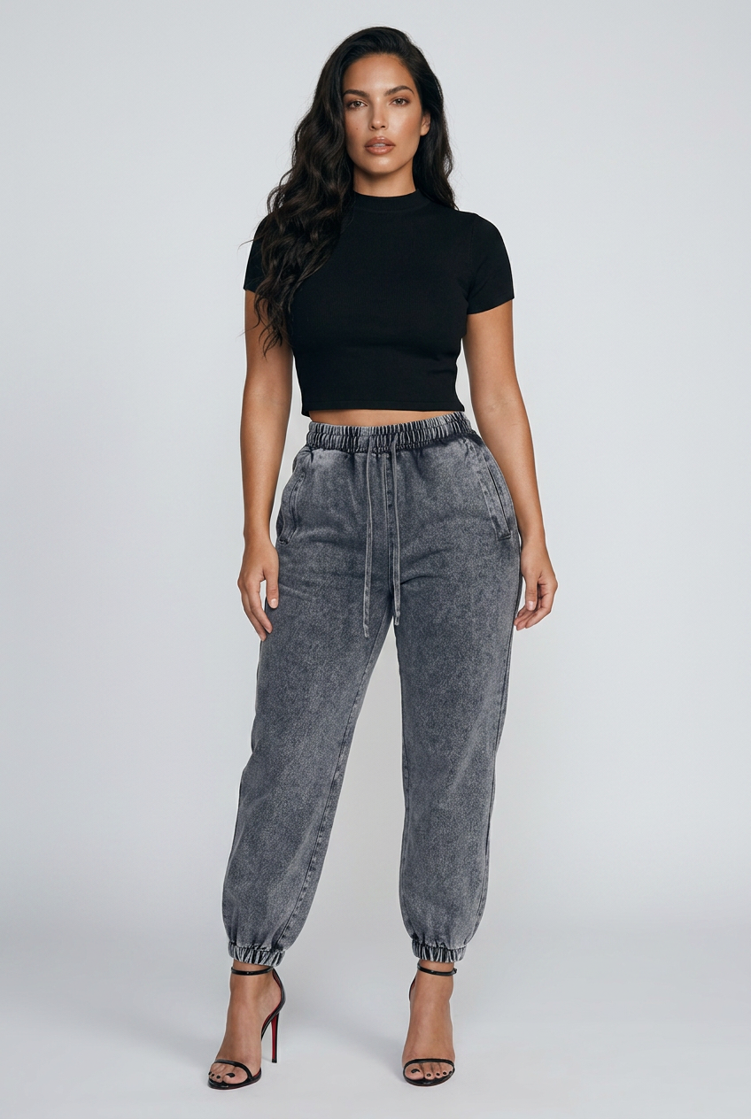Snow Wash Jogged Sweatpants