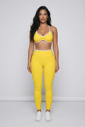 Bosse Fit Color Block Ruched V-Neck Sports Bra