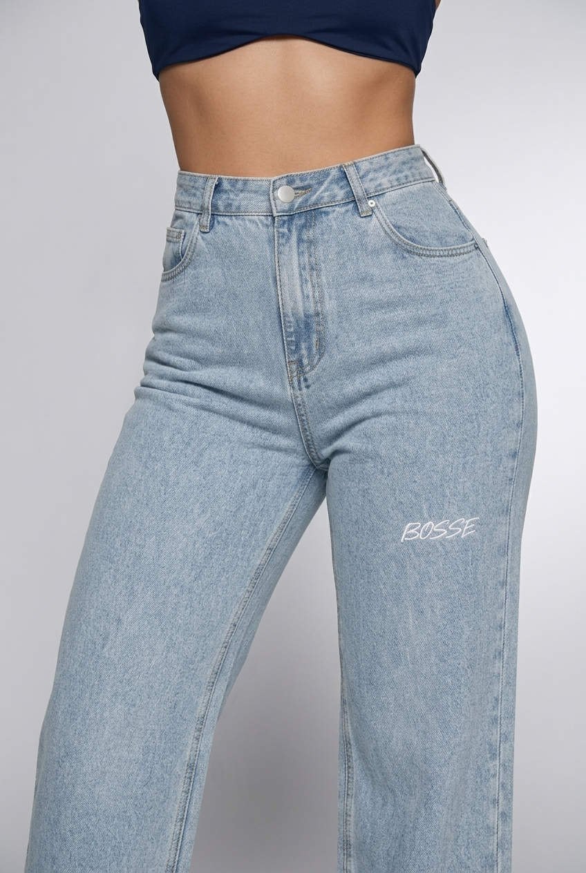 Bosse Unisex Vintage Wash Straight Leg Jeans