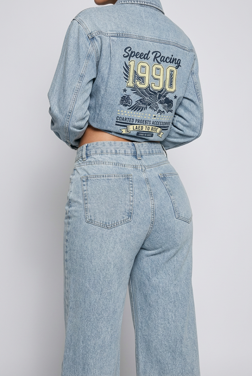 Bosse Unisex Vintage Wash Denim Shirt