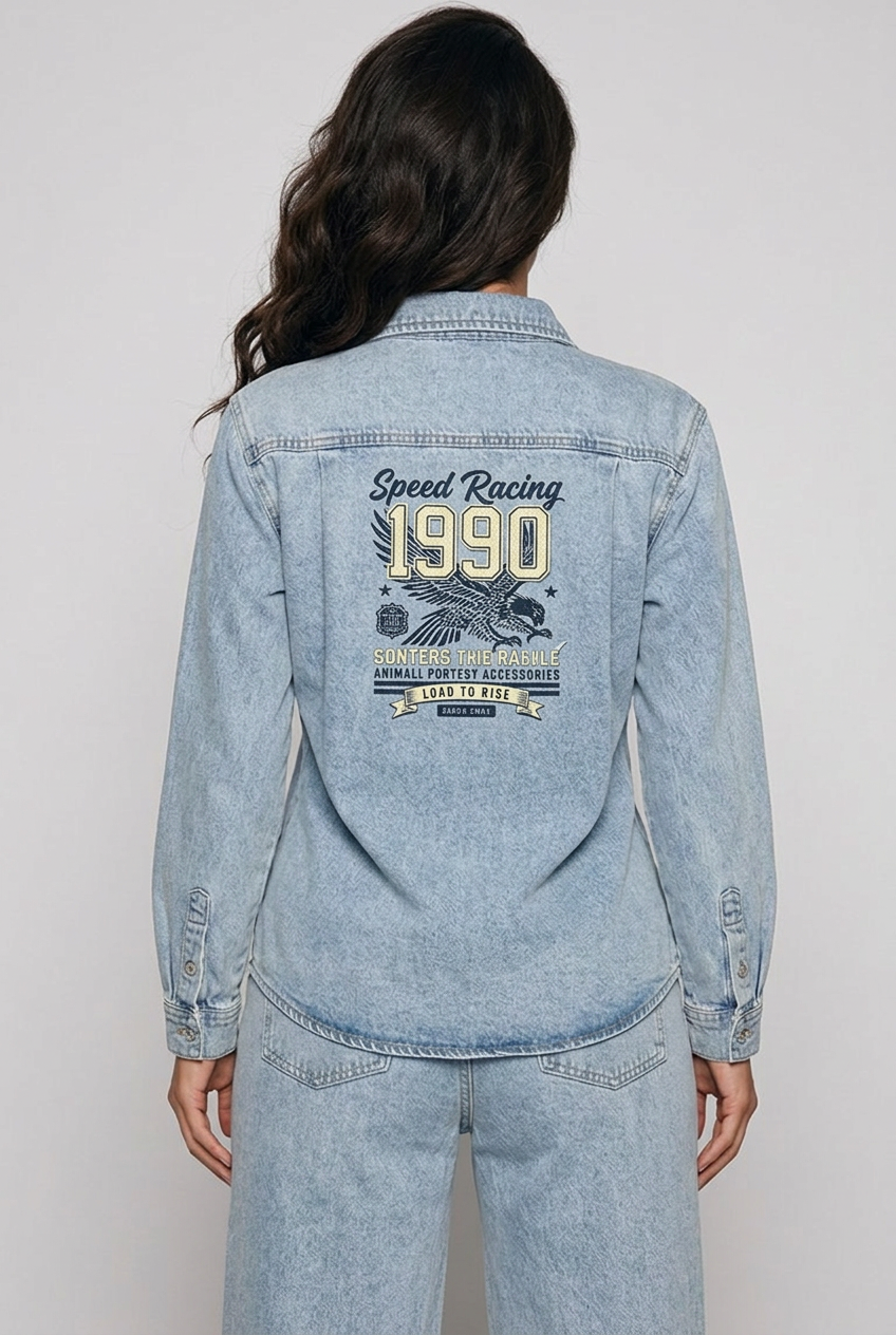 Bosse Unisex Vintage Wash Denim Shirt