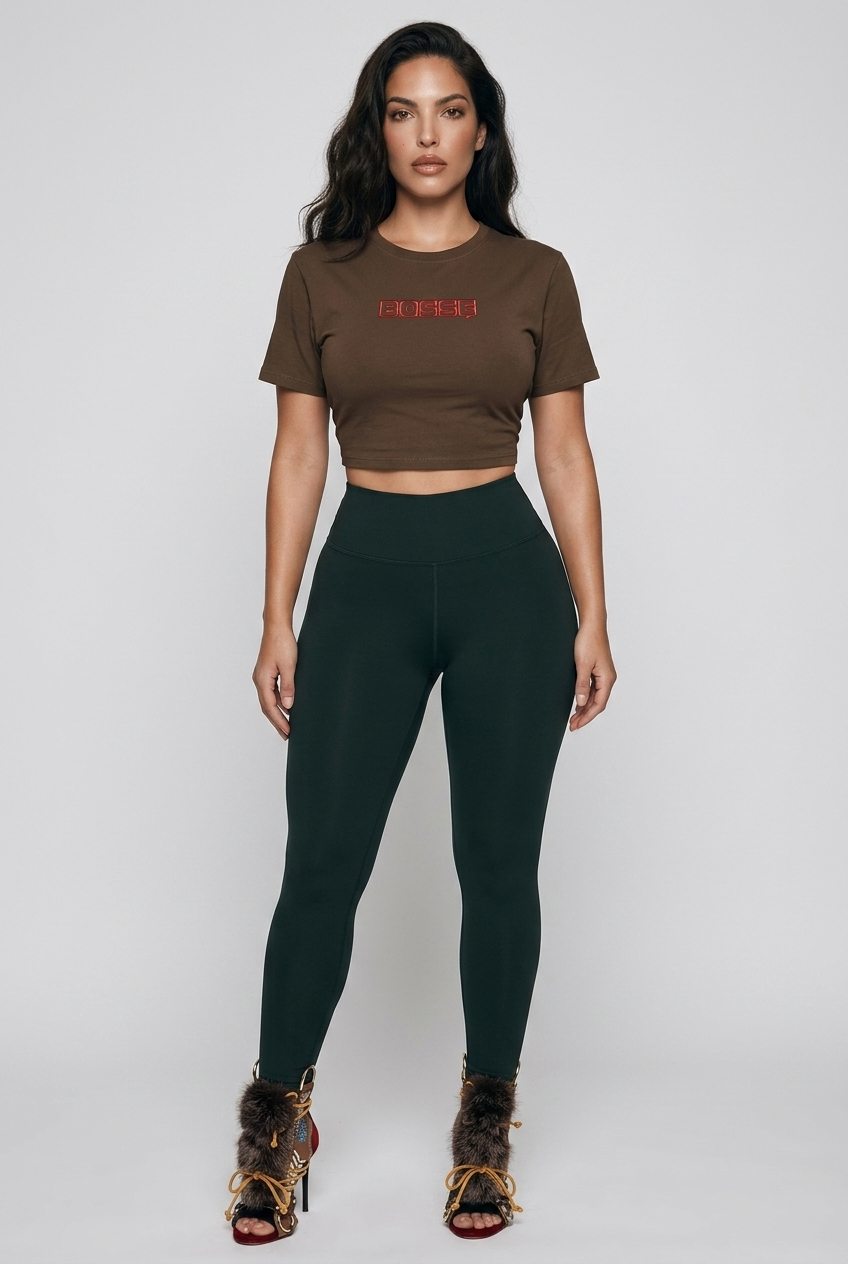 Bosse Crop Bubble Hem T-Shirt