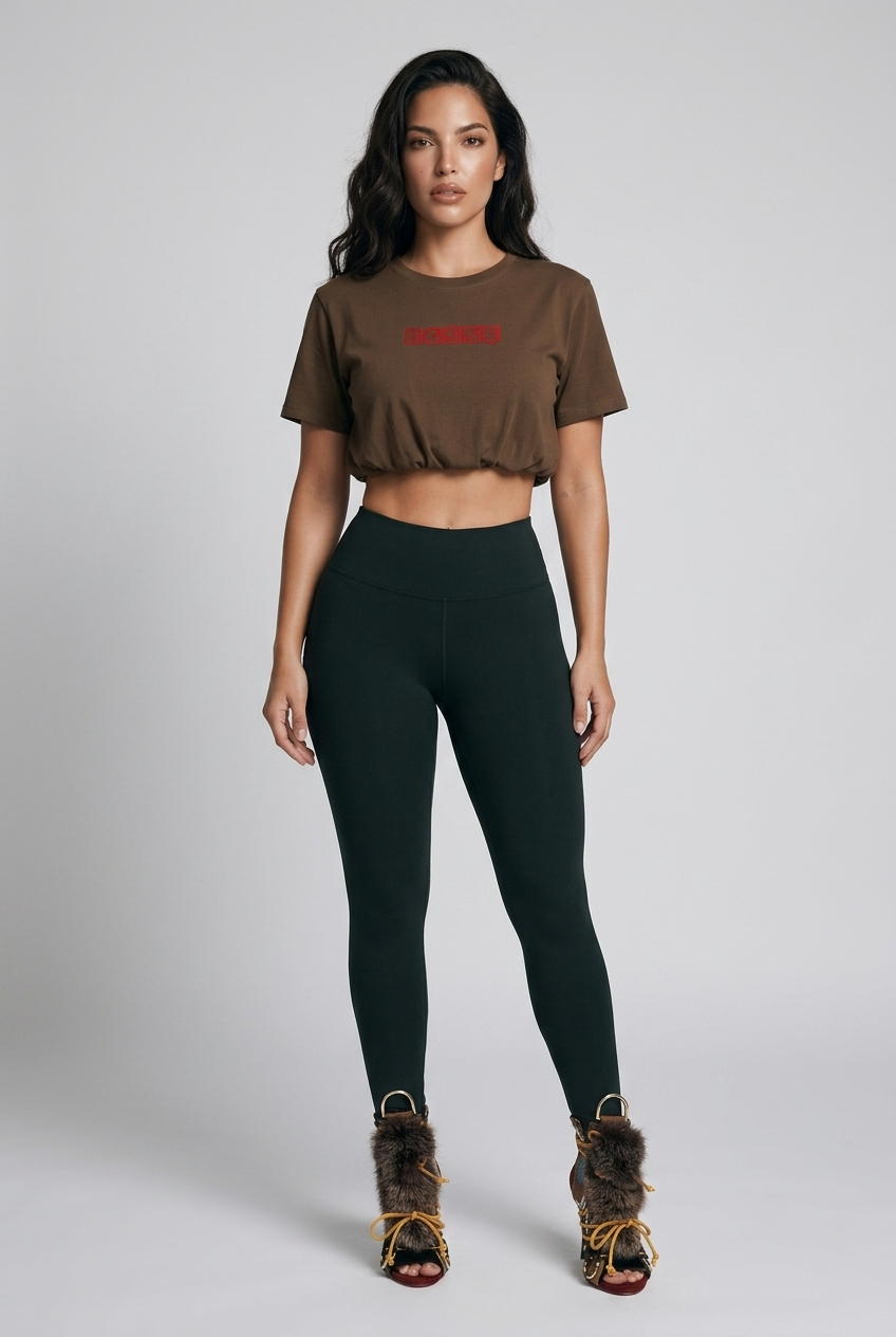 Bosse Crop Bubble Hem T-Shirt