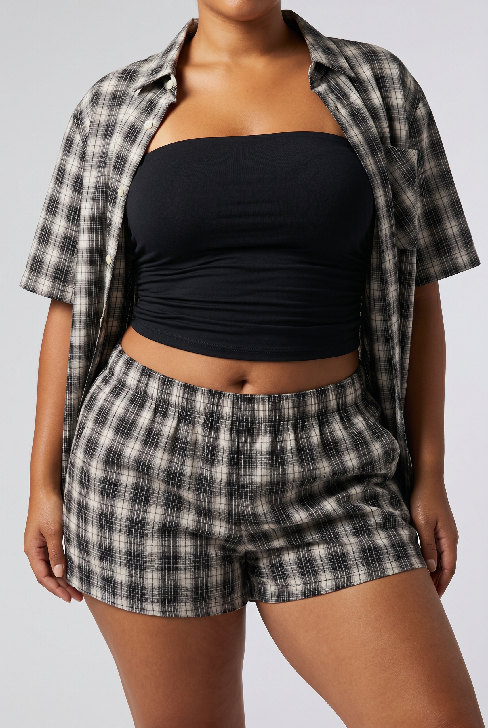 Bosse Signature Ruched Cropped Yoga Tube Top