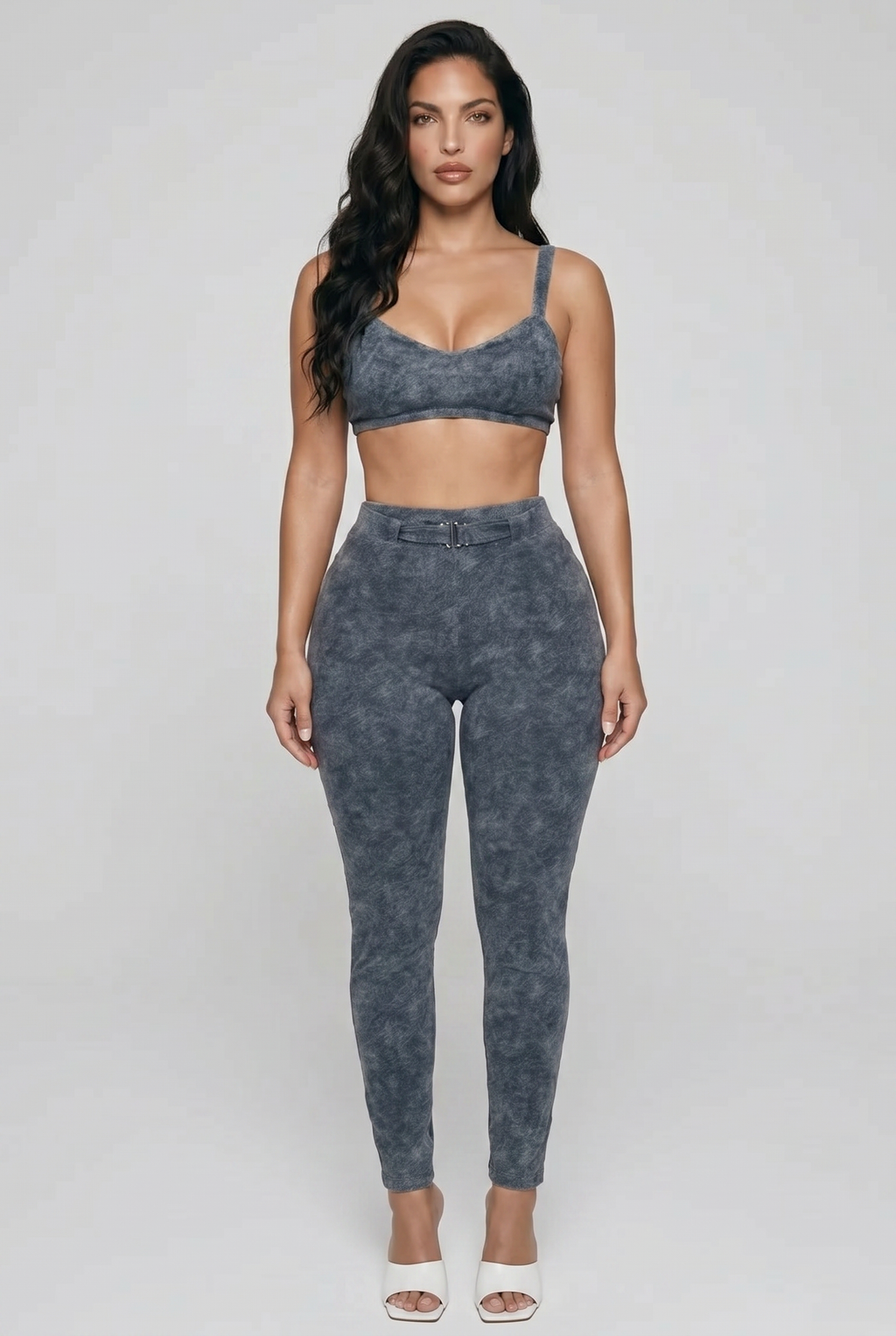 Bosse Faux Denim Sports Bra