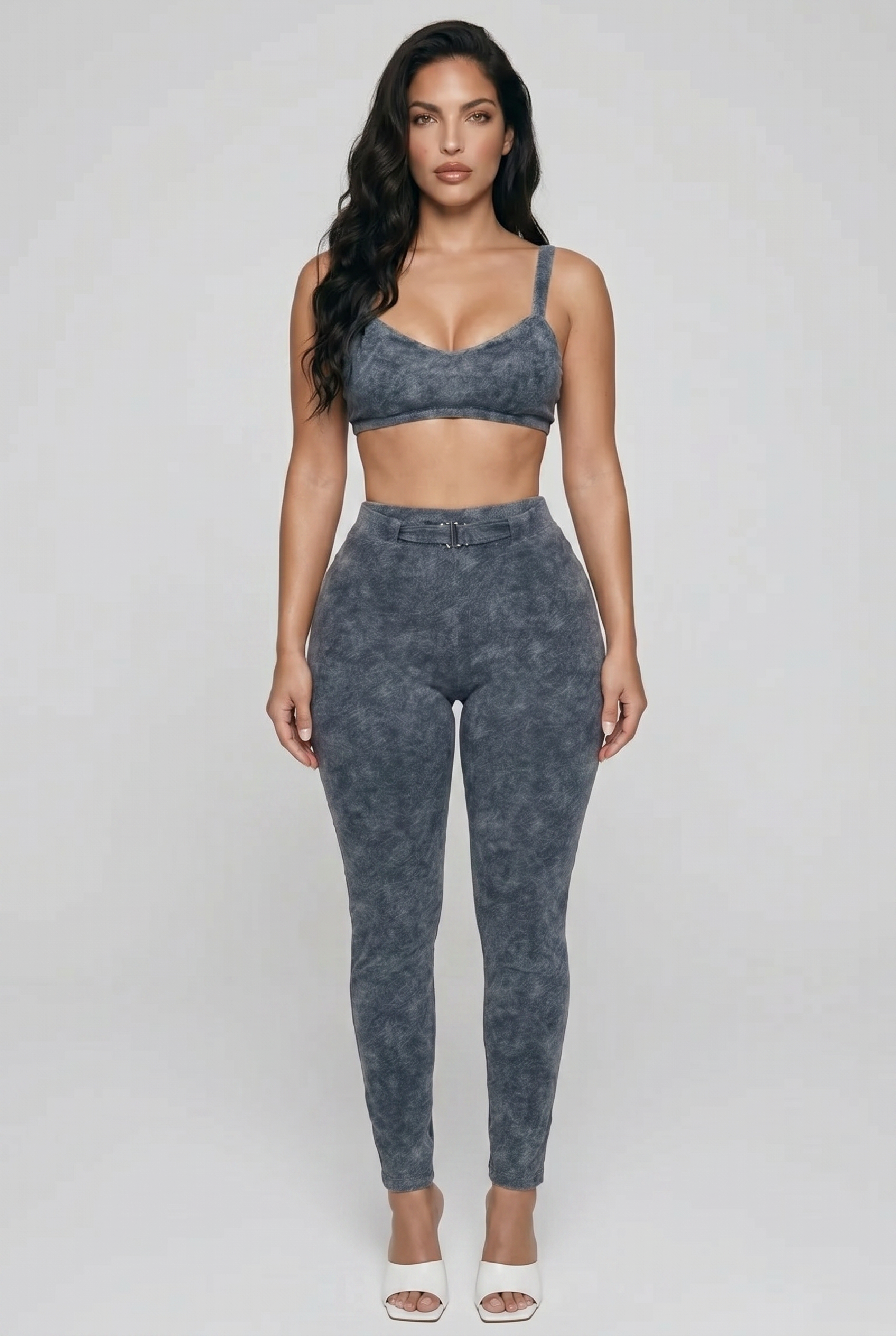 Bosse Faux Denim Sports Bra