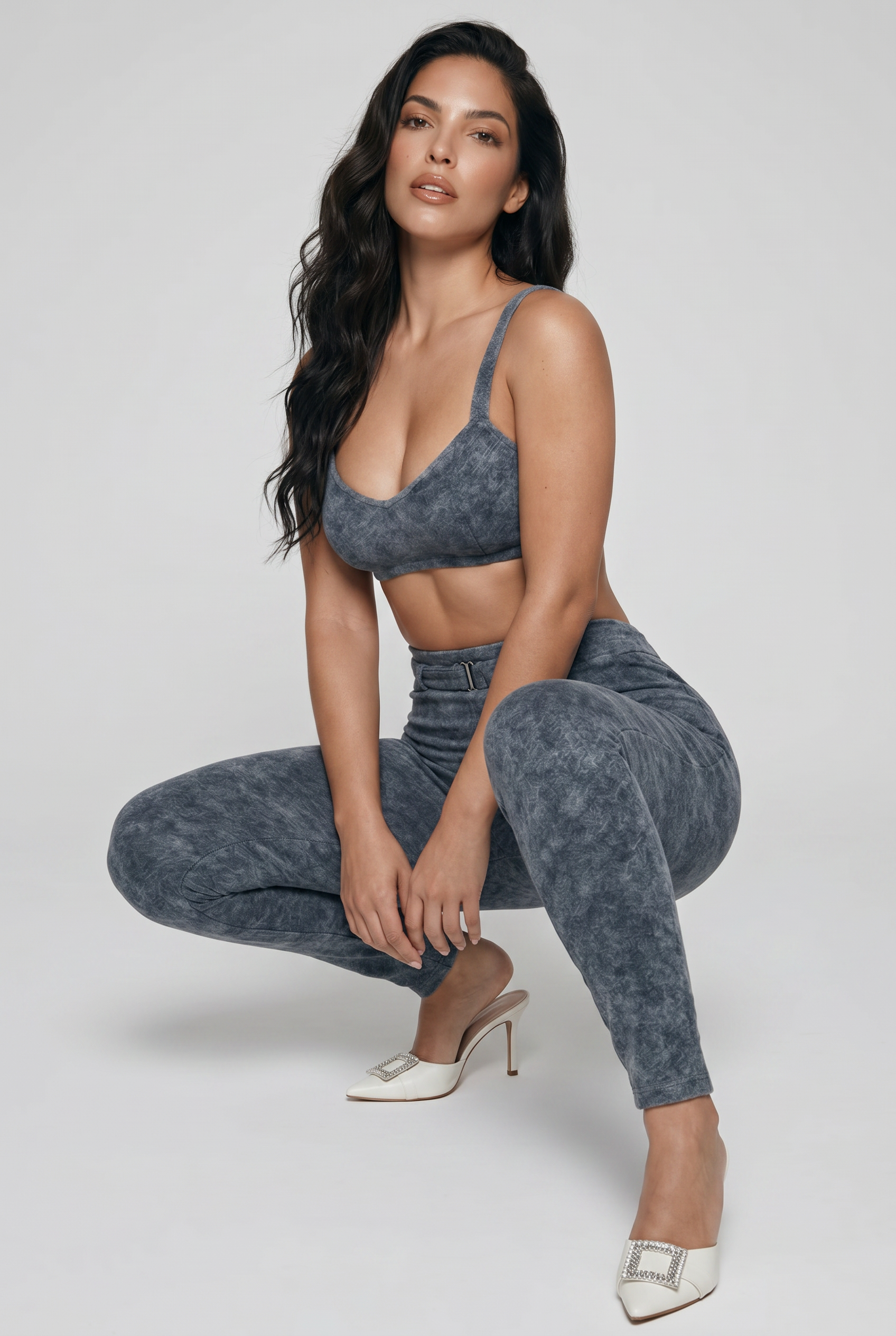 Bosse Faux Denim Sports Bra