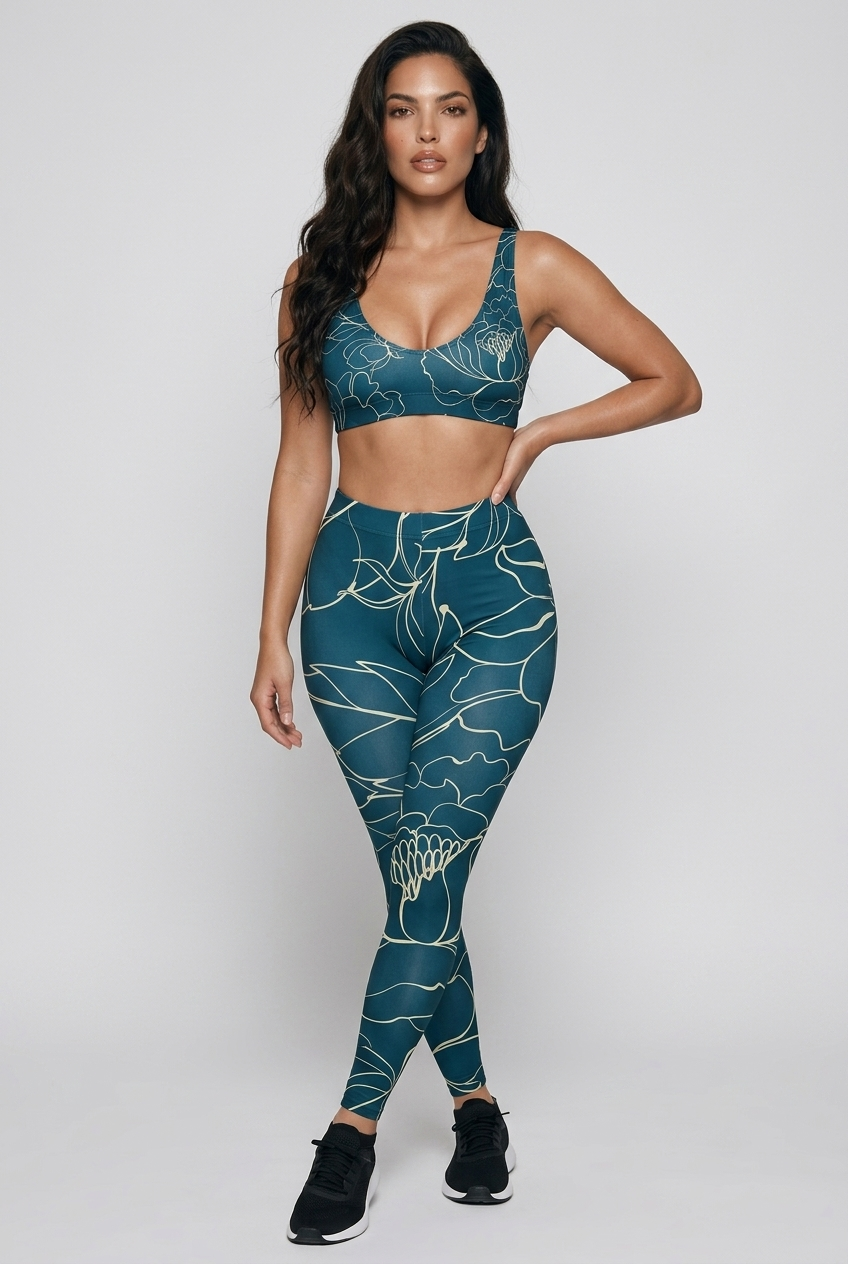Blu Tropics Premium Leggings