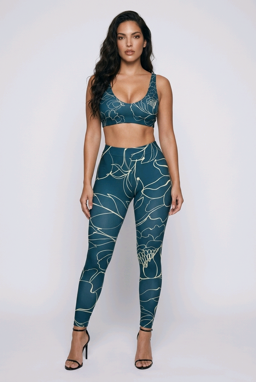 Blu Tropics Premium Leggings