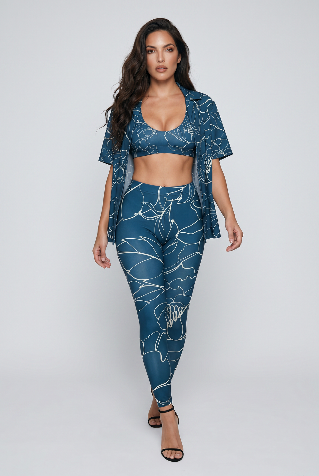 Blu Tropics Premium Button Up Shirt
