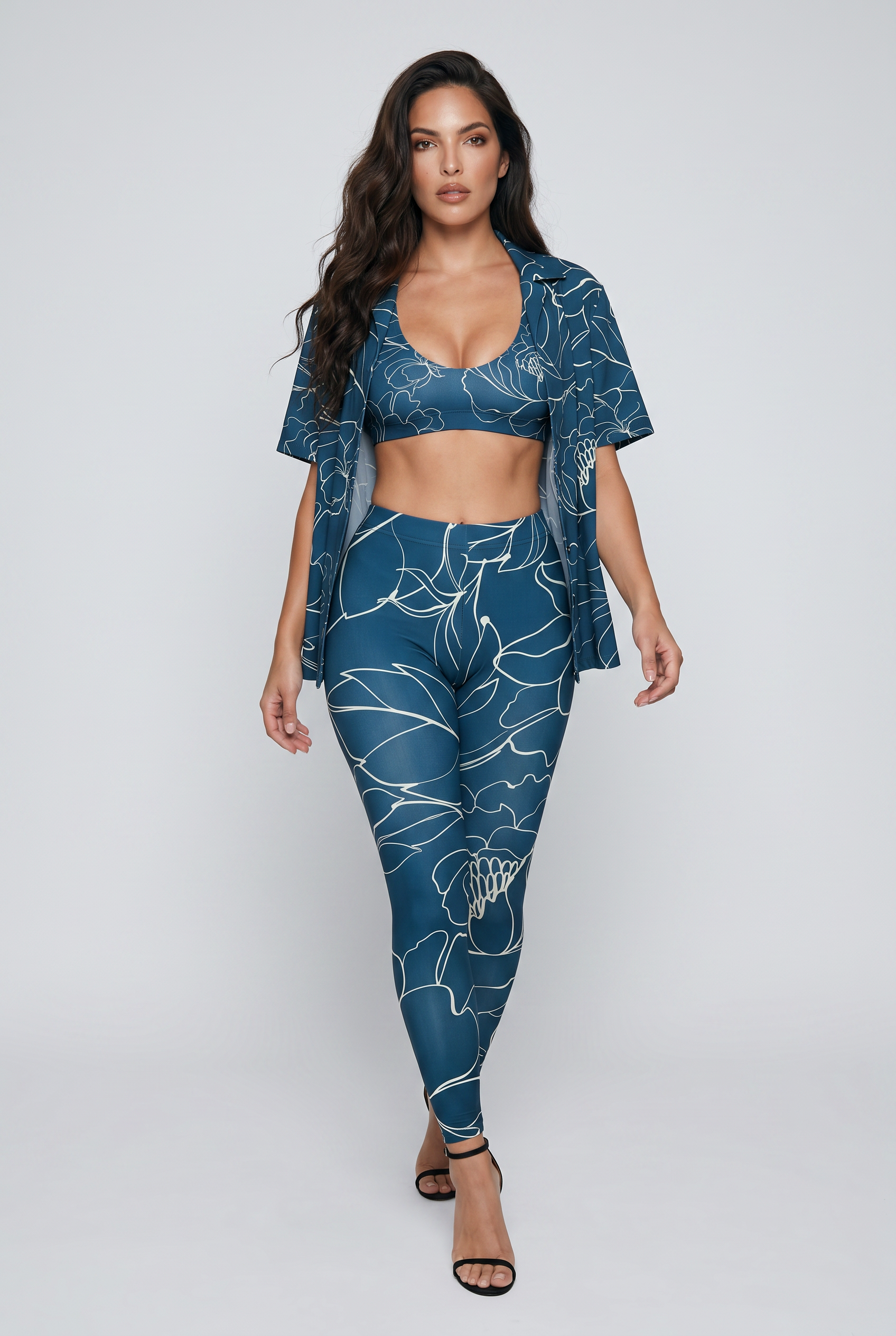 Blu Tropics Premium Button Up Shirt
