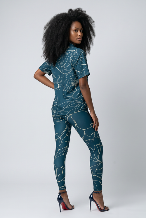 Blu Tropics Premium Button Up Shirt