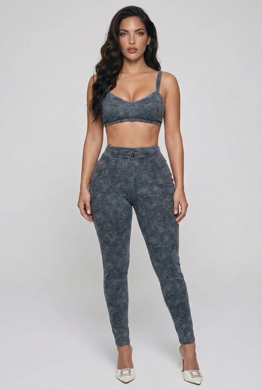 Bosse Faux Denim Sports Bra