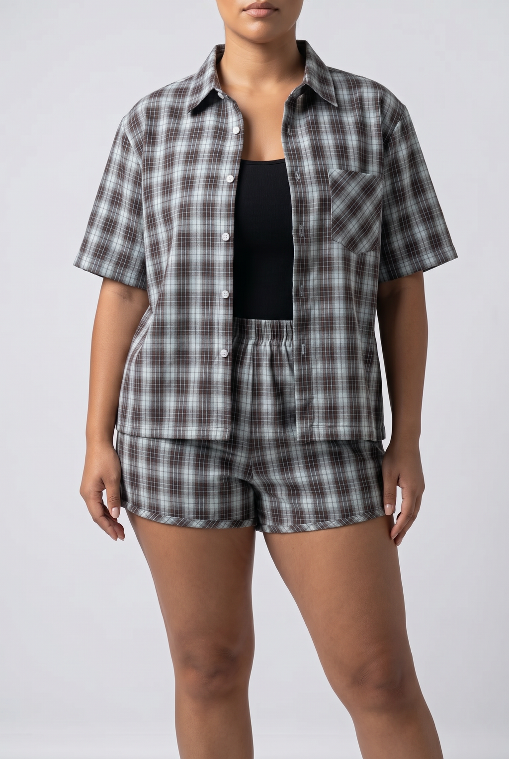 Bosse Unisex Plaid Shorts