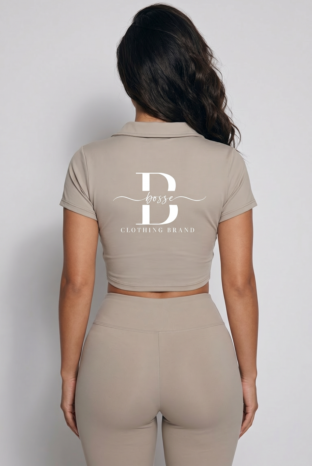 V-Neck Lapel Crop Top