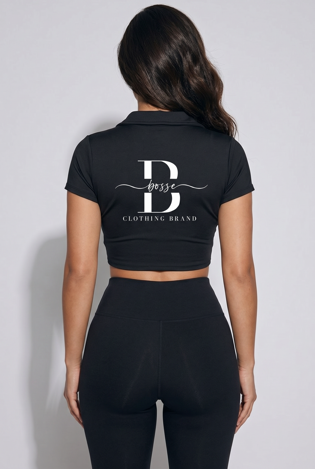 V-Neck Lapel Crop Top