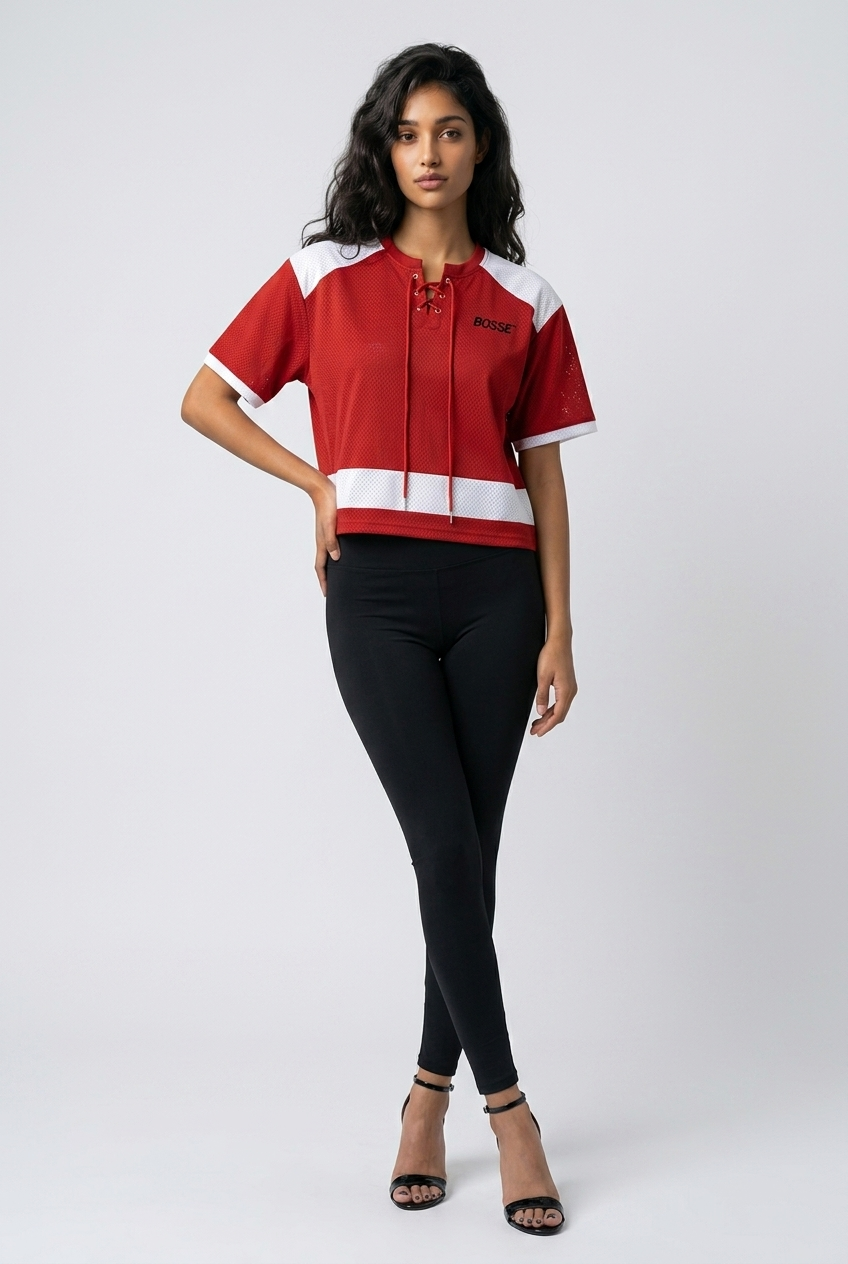 Bosse Signature Unisex Raglan Sleeve Mesh Boxy T-Shirt