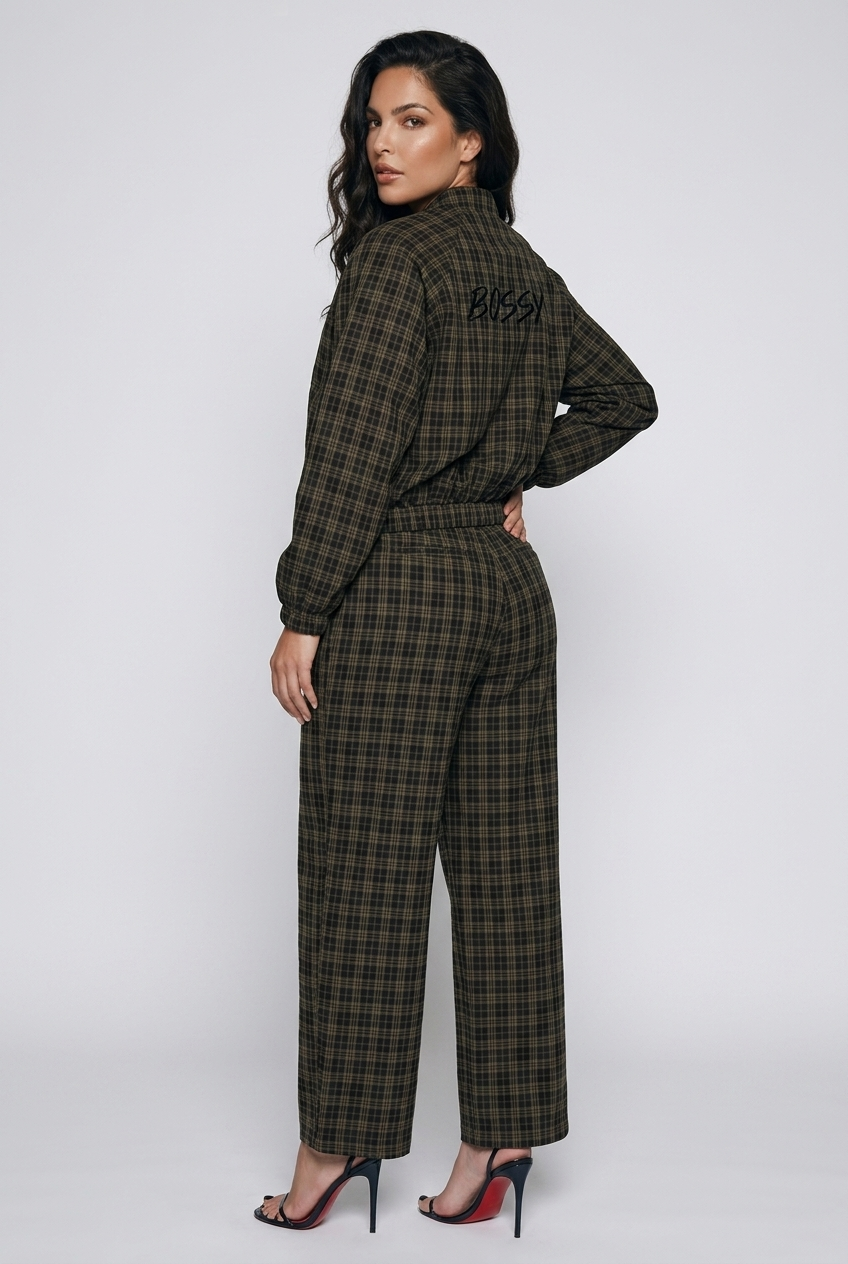 Bosse Signature Unisex Plaid Full-Zip Track Jacket