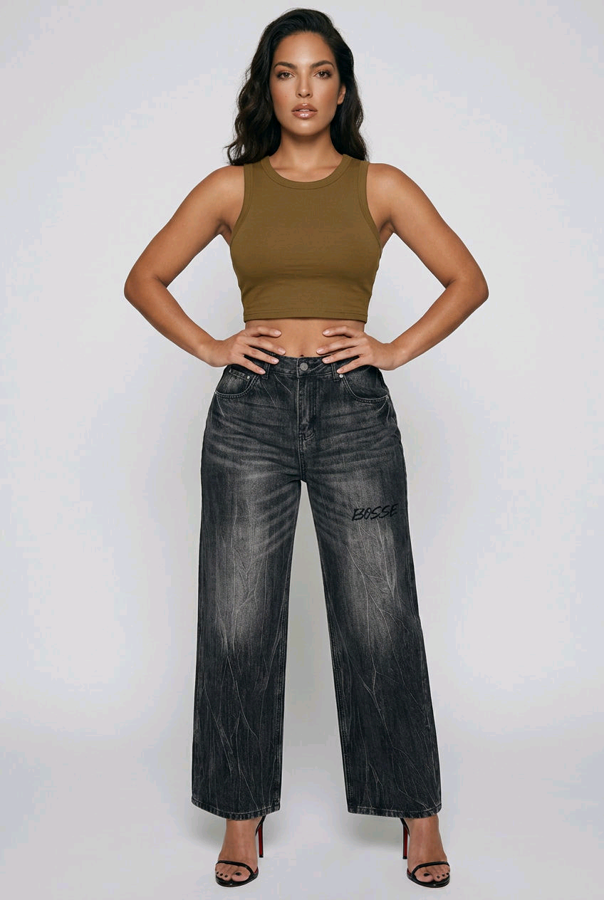 Bosse Fashion Tight Crewneck Crop Tank Top