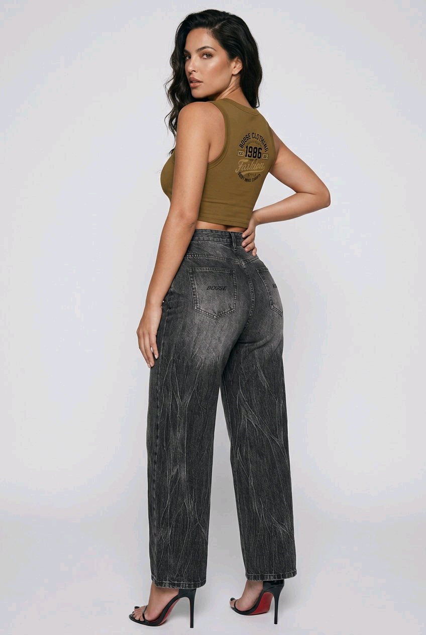 Bosse Fashion Tight Crewneck Crop Tank Top