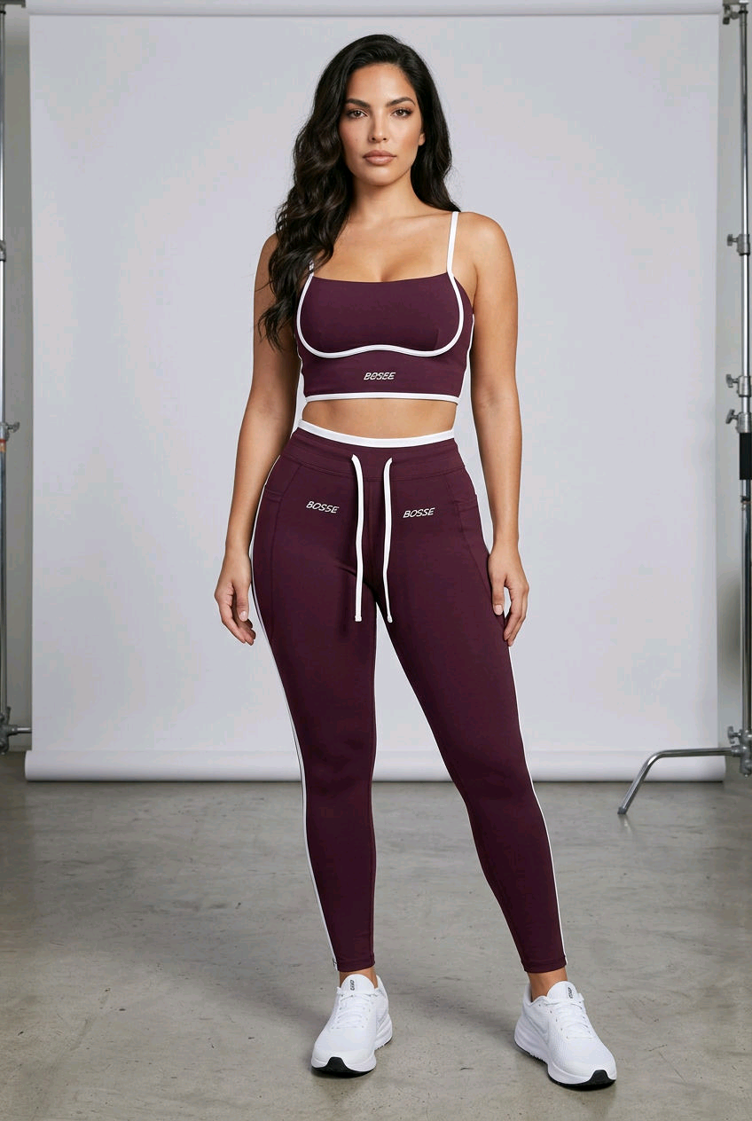 Bosse Fit Signature Color Bloc Yoga Sports Bra
