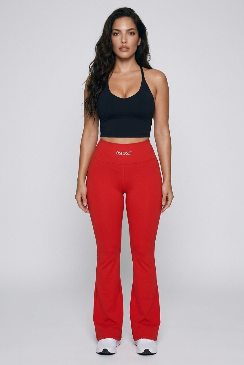 Bosse Signature High Rise Flared Leggings