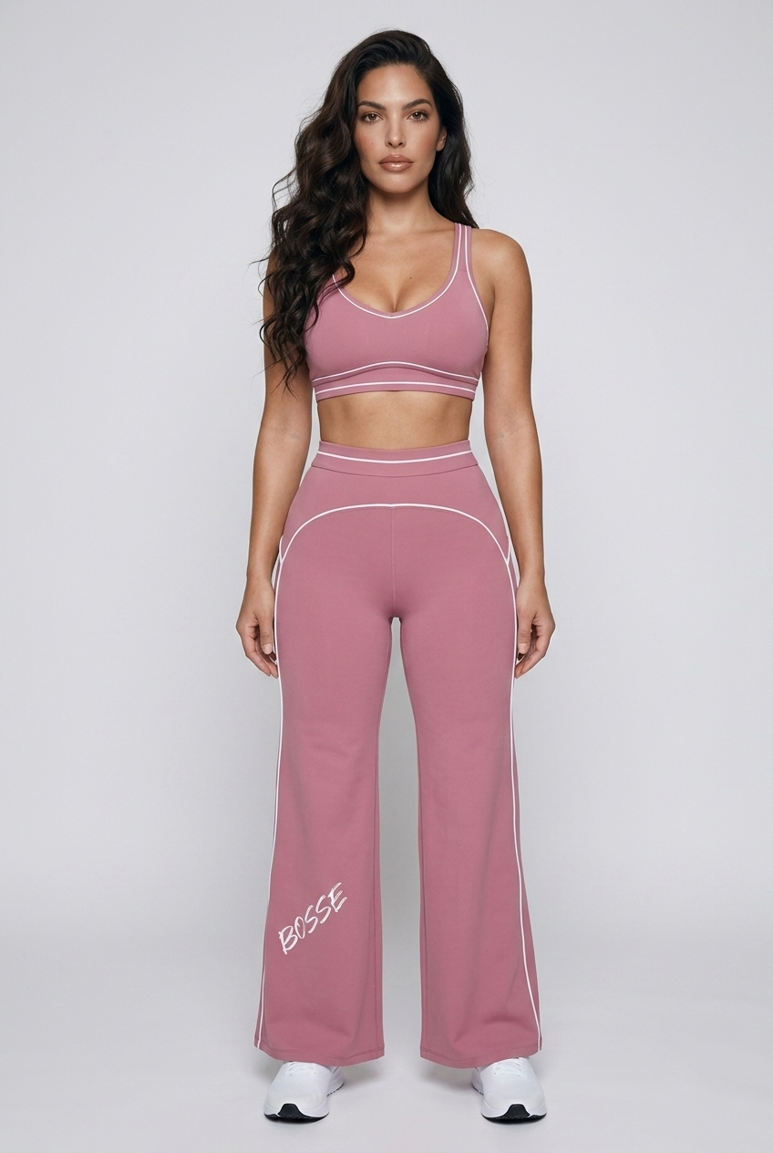 Bosse Fit Topstitching Yoga Sports Bra