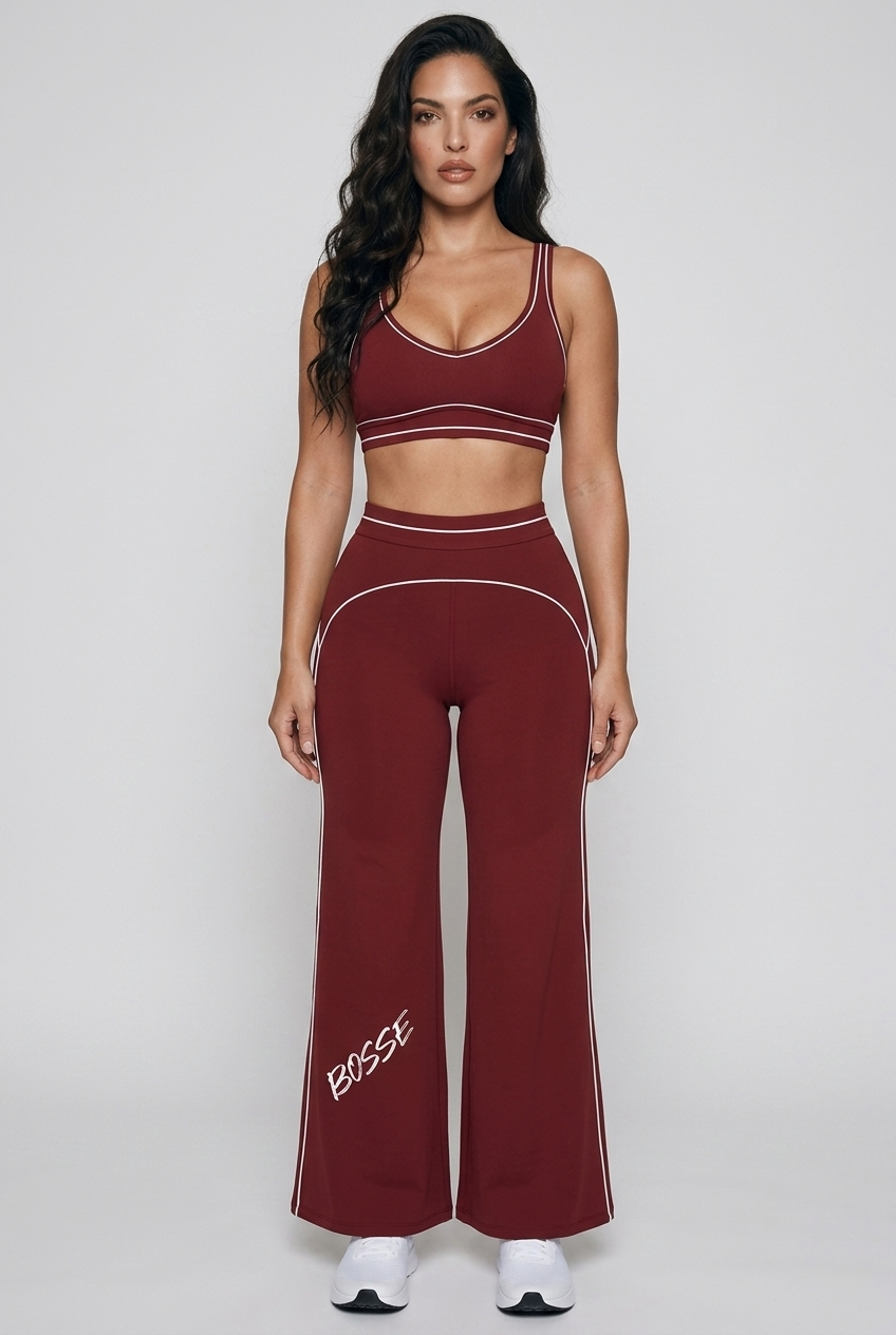 Bosse Fit Topstitching Yoga Sports Bra