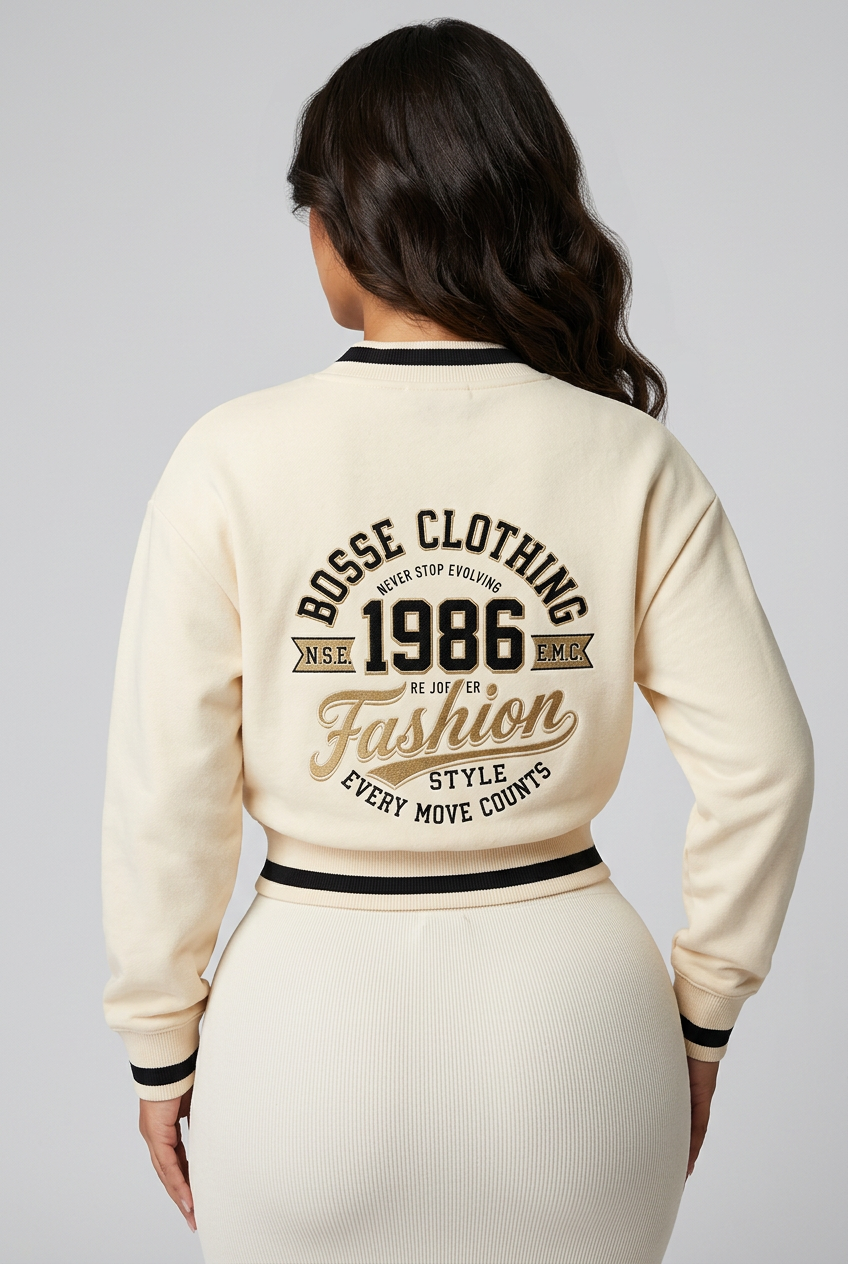 Bosse Contrast Piping Zip Bomber Jacket