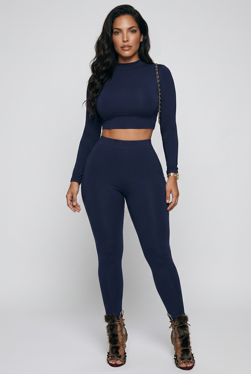 Megan Back to Basics High Waist Legging Set (3 Colors)