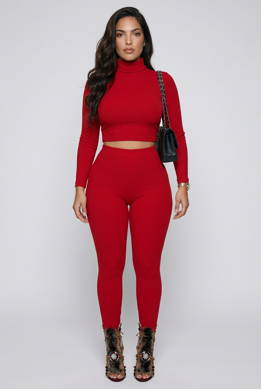 Megan Back to Basics High Waist Legging Set (3 Colors)