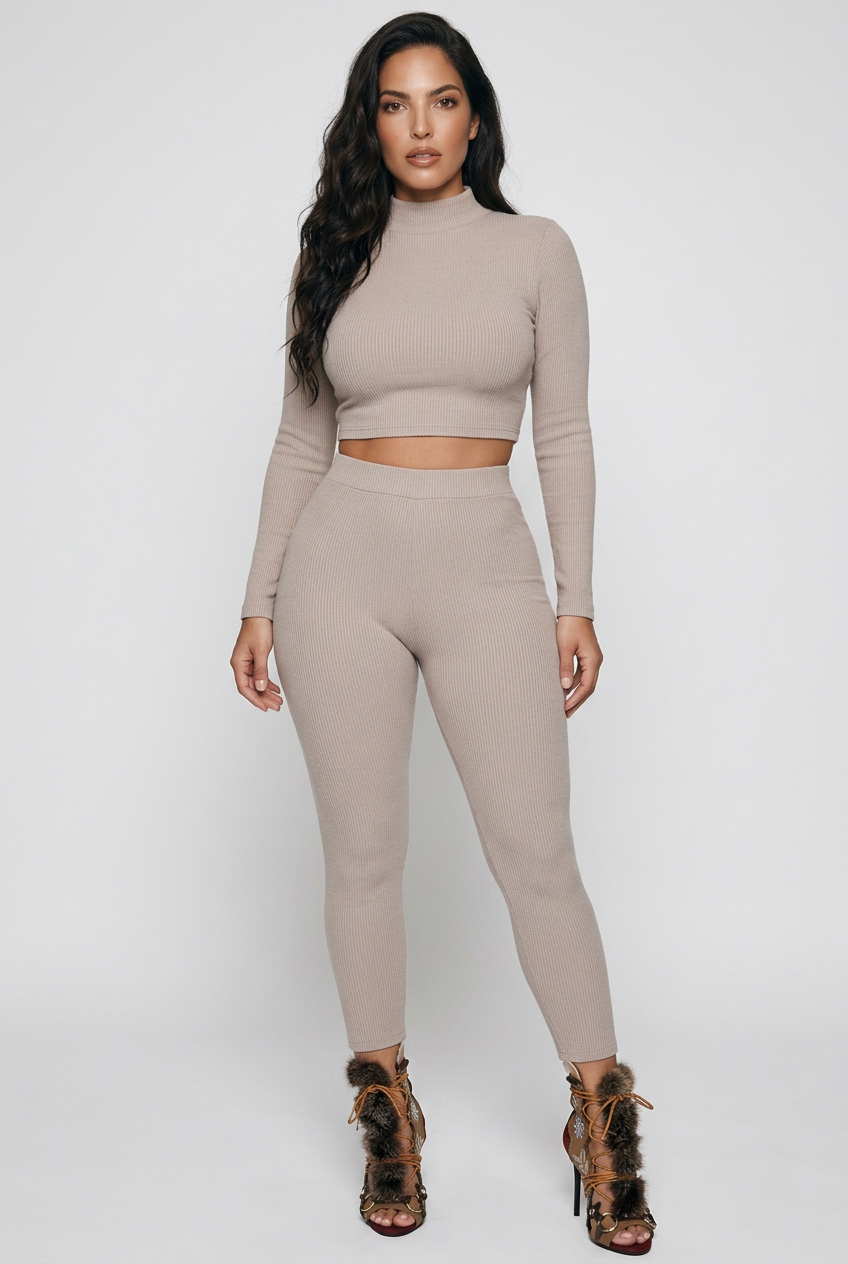 Megan Back to Basics High Waist Legging Set (3 Colors)